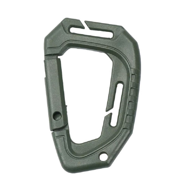 Carabinier profesional pentru catarare 90kg Carabinier tip D 8,5 x 5,6 x 0,7 cm Echipament pentru catarare verde armată