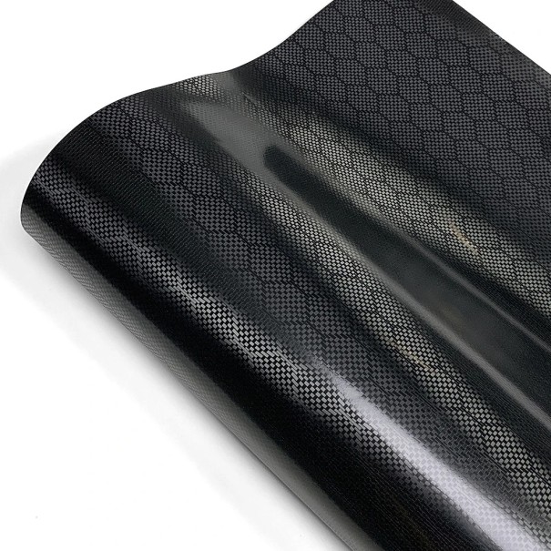 Carbon Car Film with Diamond Pattern 20x150 cm Self-Adhesive PVC Honeycomb Film for Car and Motorcycle 1