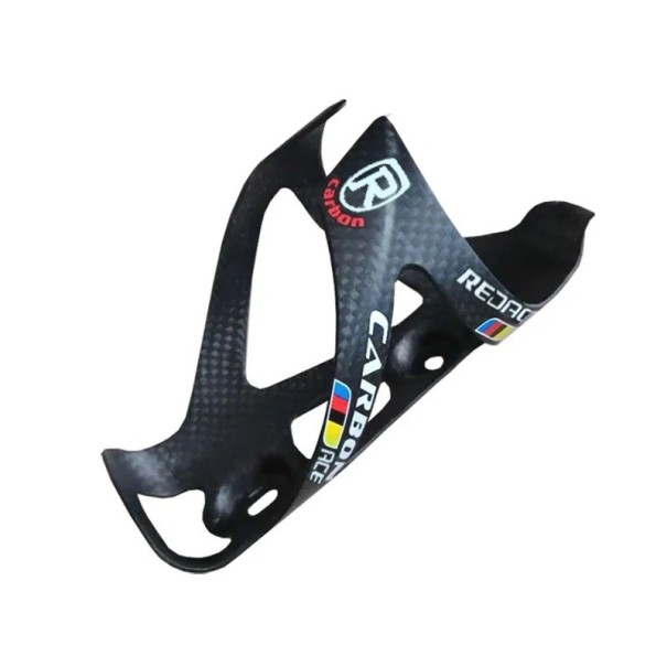 Carbon cykelflaskeholder sort letvægts kulfiberholder til cykelflasker diameter 75 mm sportscykeltilbehør mat sort