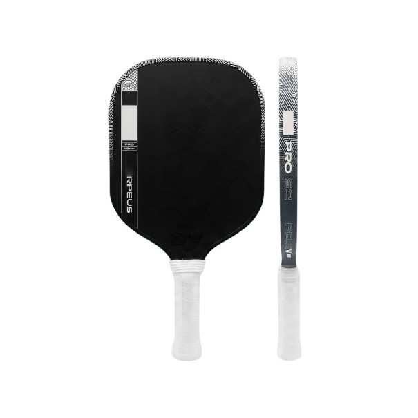Carbon Fibre Pickleball Paddle with Kinetic Frame 40.6 x 20.3 cm Thickness 16 mm Shock Absorption For Training and Matches black