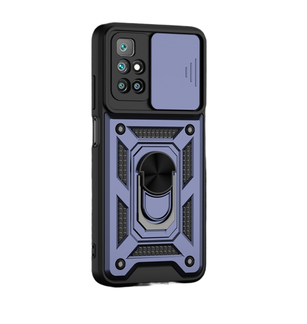 Carcasa cu magnet si protectie pentru camera pentru POCO M4 Pro 5G albastru inchis