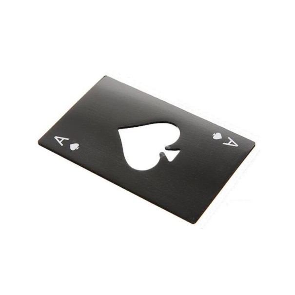 Card-Shaped Bottle Opener black