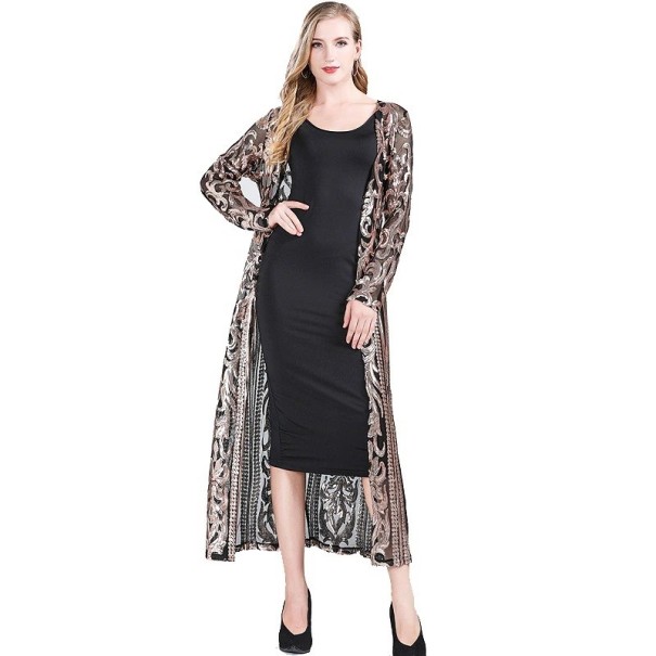 Cardigan da donna P1835 nero XXL