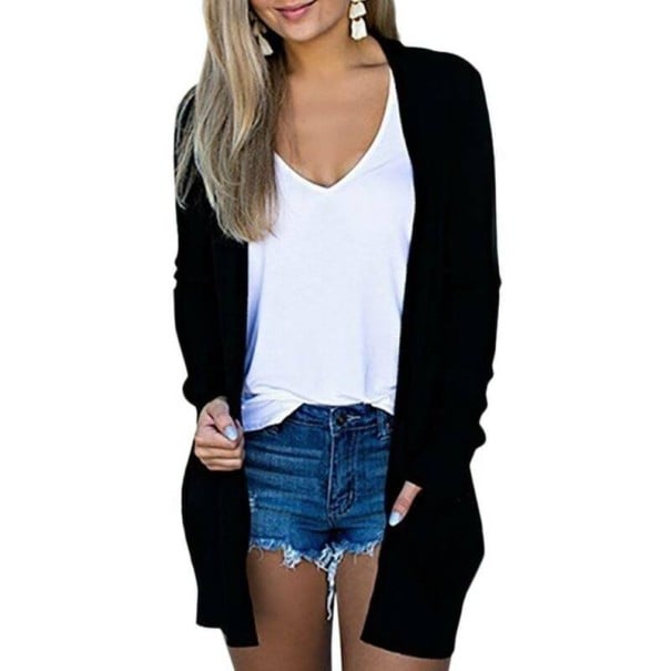 Cardigan dama P2094 negru XXL