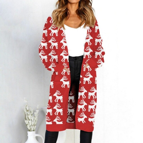 Cardigan de dama cu model de Craciun L 2