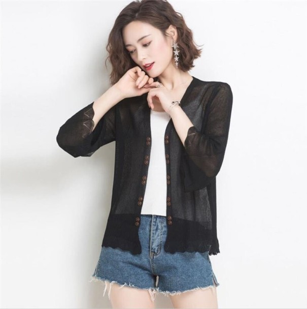 Cardigan de damă P1971 negru XS