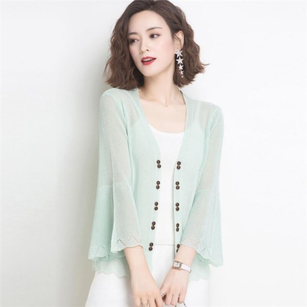 Cardigan de damă P1971 verde deschis L