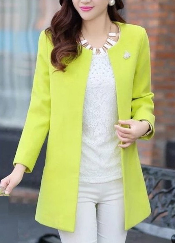 Cardigan de lux de damă J2560 verde deschis XS