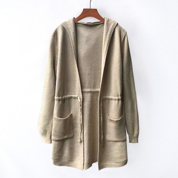 Cardigan feminino com bolsos creme M