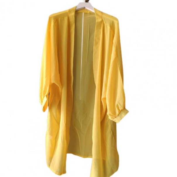 Cardigan feminino P695 amarelo
