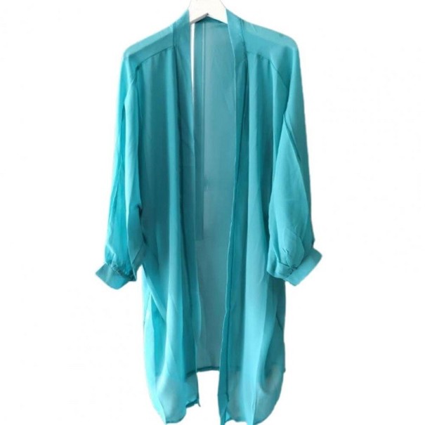 Cardigan feminino P695 azul claro