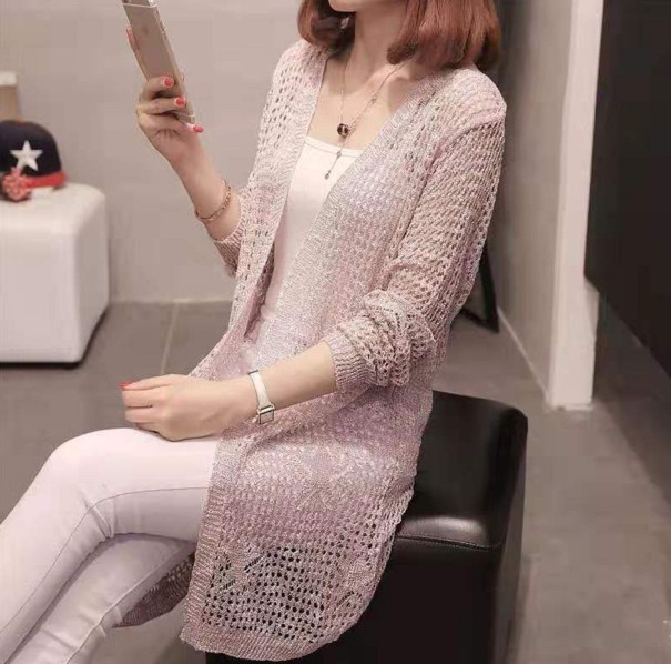 Cardigan femme A2962 rose