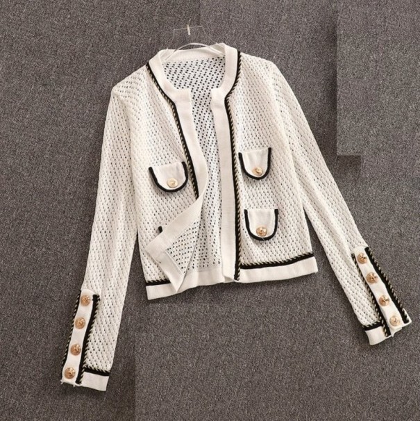 Cardigan pour femmes avec boutons blanc