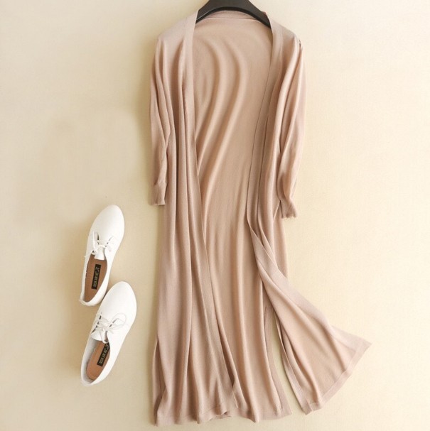 Cárdigan suave para mujer beige M