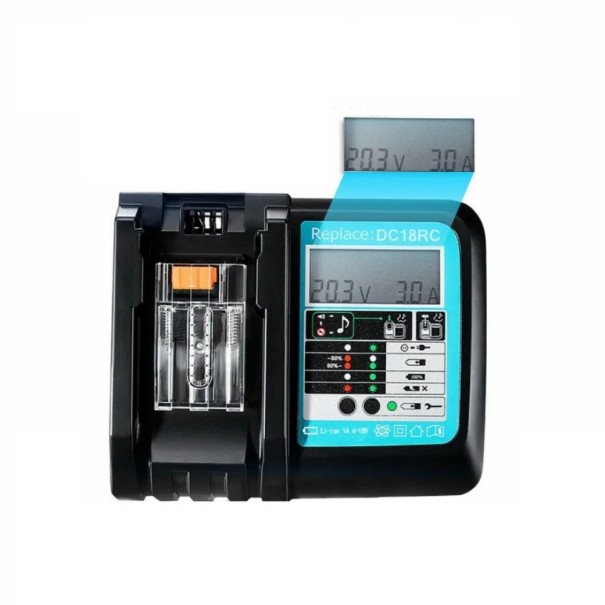 Cargador de batería DC18RC 3A para Li-ion de 18 V y 14,4 V BL1860B, BL1850B, BL1840, BL1830, BL1820, BL1415 y BL1440. Cargador rápido 1