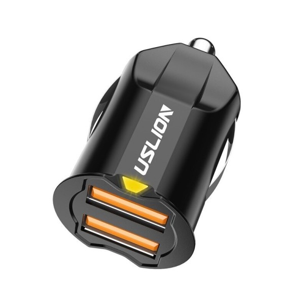 Cargador de coche con dos puertos USB K787 negro
