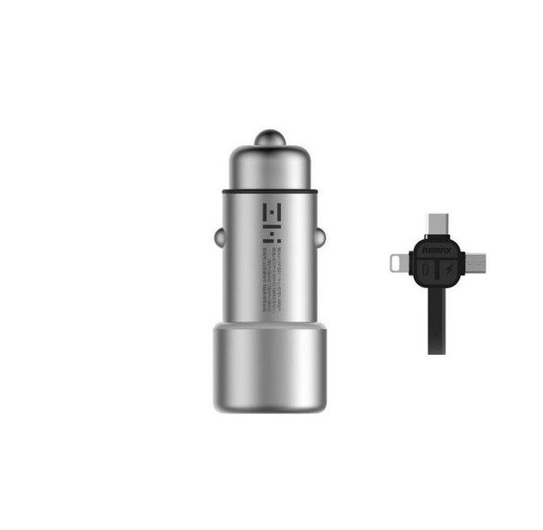 Cargador de coche con dos puertos USB y cable K864 3