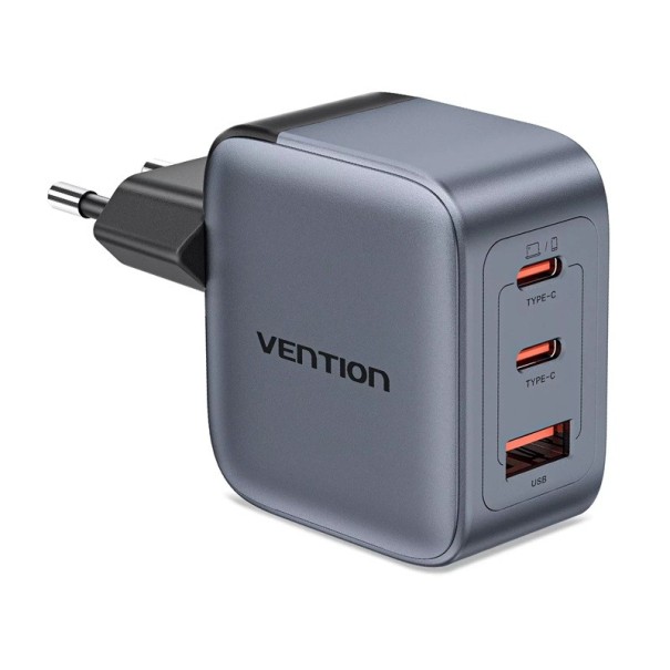 Caricatore da rete rapida 70W 2x USB-C 1x USB-A PD 4.0 QC 3.0 adattatore compatto per telefono tablet notebook 1