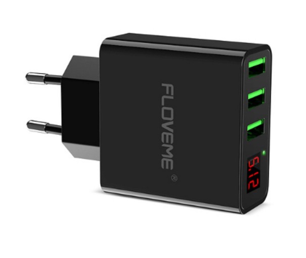 Caricatore portatile veloce con 3 porte J1593 nero