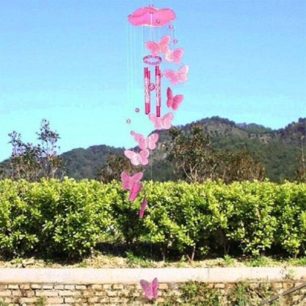 Carillon suspendu rose