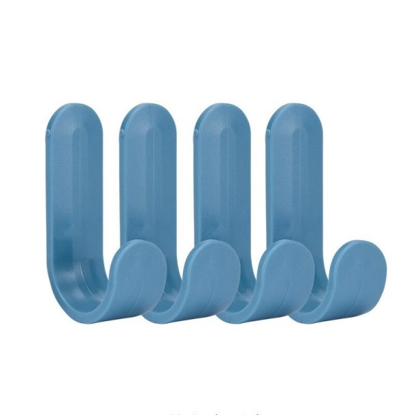 Cârlige autoadezive din plastic 4 buc albastru Cârlige autoadezive din plastic 4 buc albastru