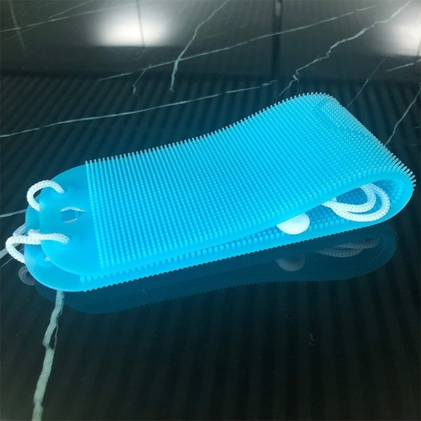 Cârpă de masaj din silicon pe spate albastru