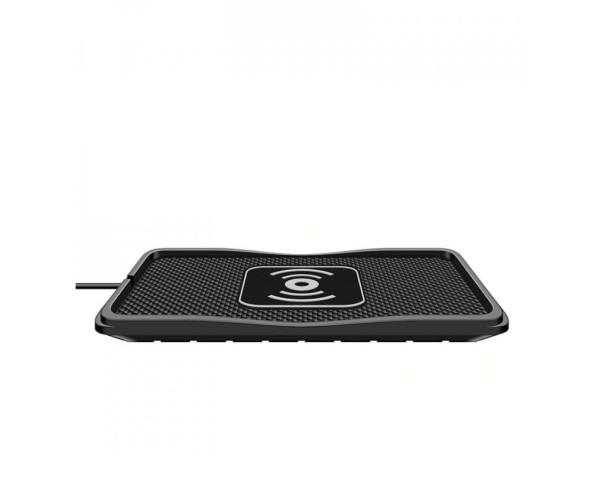 Carregador sem fios para automóvel Qi 10 W para telefones com carregamento sem fios Base de silicone com borda elevada 17,5 x 9,3 x 1,4 cm 1