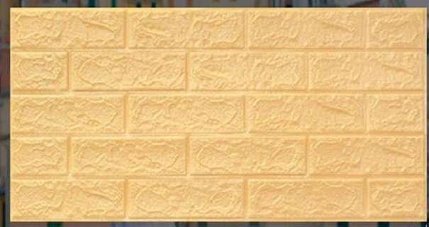 Carta da parati 3D autoadesiva per pareti 70 x 38 cm giallo