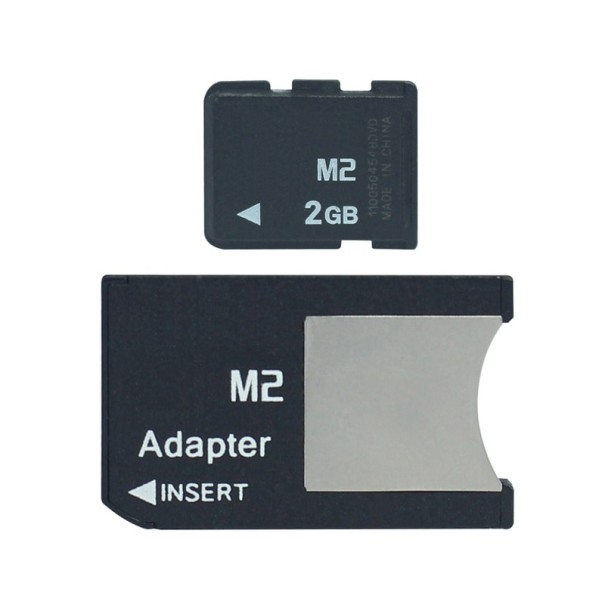 Cartão de memória M2 com adaptador 2GB