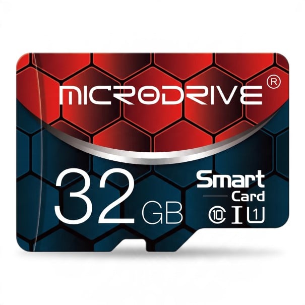 Cartão de memória Microdrive microSD 32 GB Classe 10 UHS-I U1 Vermelho e azul escuro Para móvel e tablet Para câmara e máquina fotográfica 1