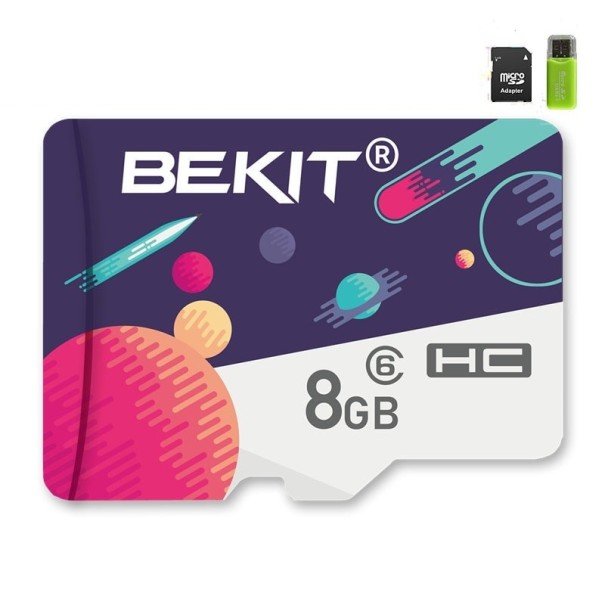 Carte mémoire Micro SDHC/SDXC avec adaptateur et lecteur 8GB