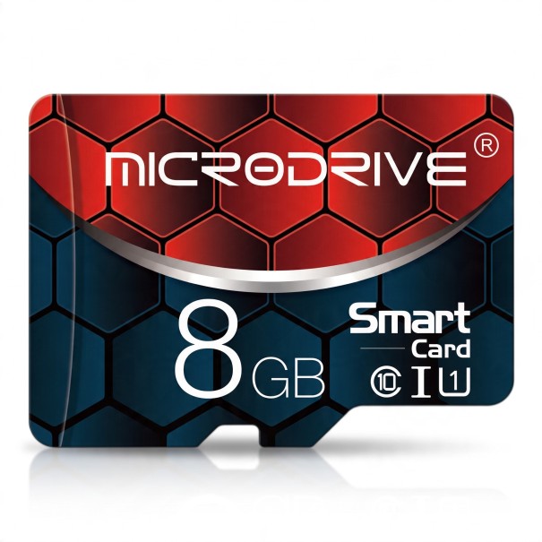 Carte mémoire Microdrive microSD 8 Go Classe 10 UHS-I U1 Rouge et bleu foncé Pour mobile et tablette Pour caméra et appareil photo 1