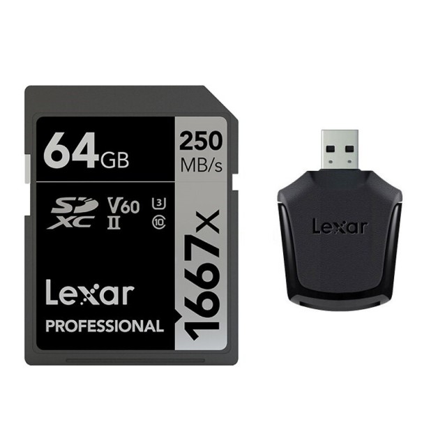 Carte mémoire SDXC avec lecteur de cartes USB 3.0 64GB