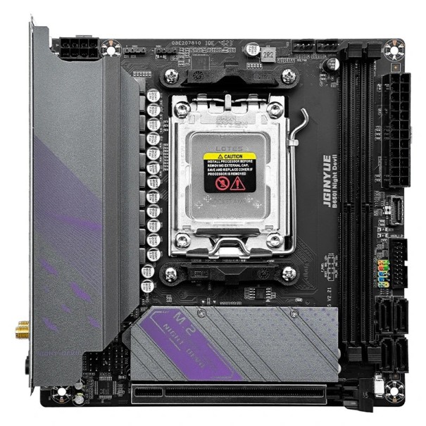 Carte mère JGINYUE AM5 B650i Night Devil ITX 17x17cm support AMD Ryzen série 7000 DDR5 RAM double canal NVME SATA USB3.0 1