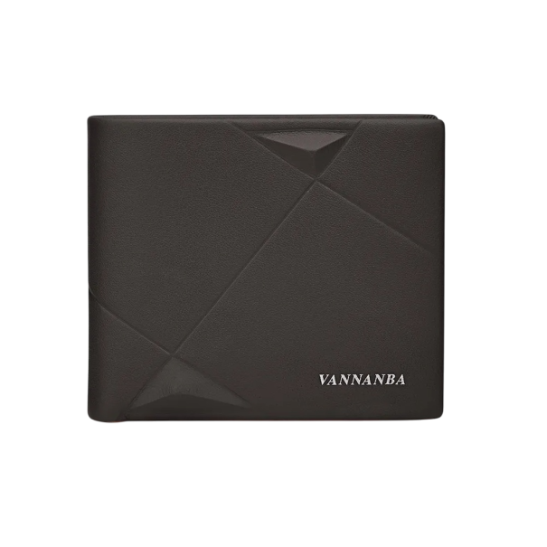 Carteira de couro masculina 9 x 11 cm Carteira de couro de qualidade com compartimentos para cartões Elegante carteira masculina pequena castanho escuro