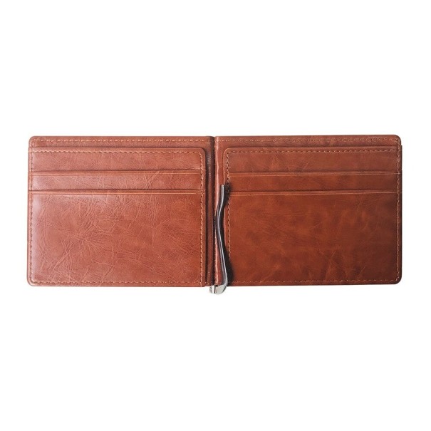 Carteira de couro masculina M539 castanho