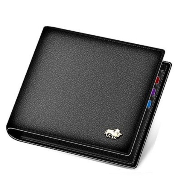 Carteira de couro para homem M445 preto