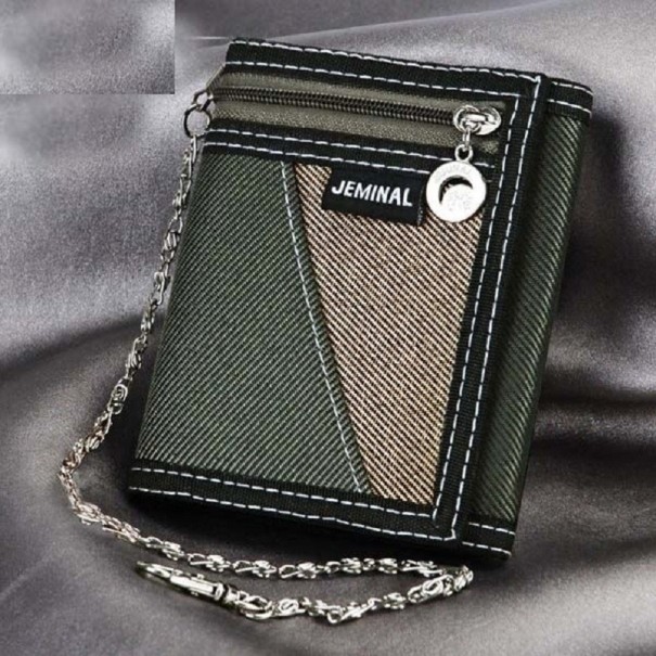 Carteira Masculina com Fecho de Velcro M486 verde exército