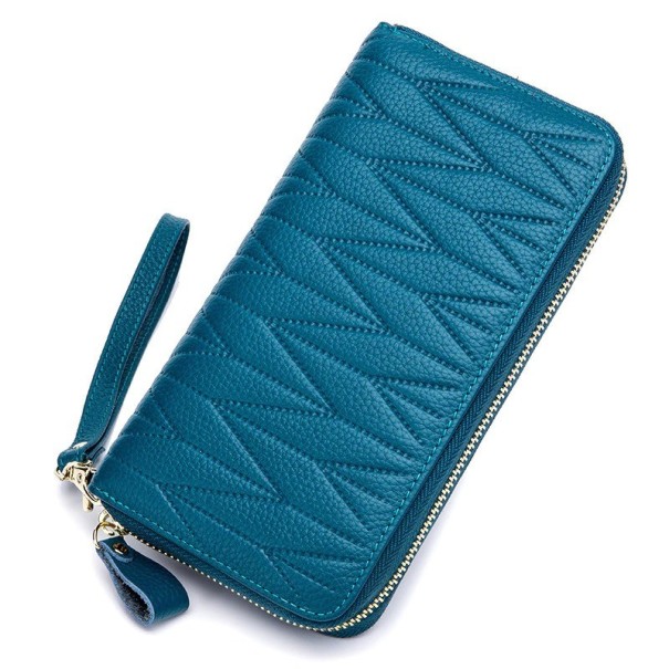 Cartera acolchada para mujer azul
