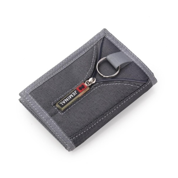 Cartera con velcro para hombre gris