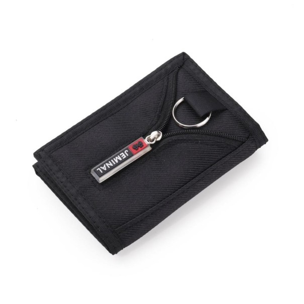 Cartera con velcro para hombre negro