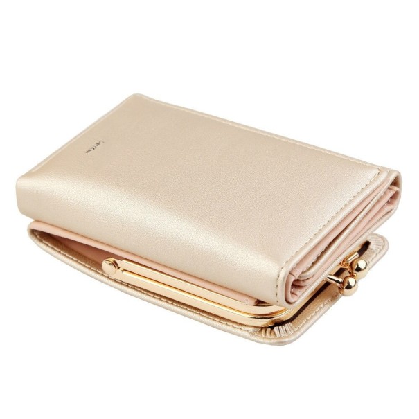 Cartera de charol para mujer dorado