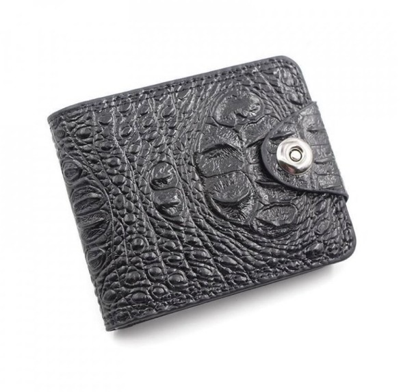 Cartera de hombre con estampado de cocodrilo M561 negro