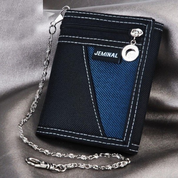 Cartera de hombre con velcro M486 negro