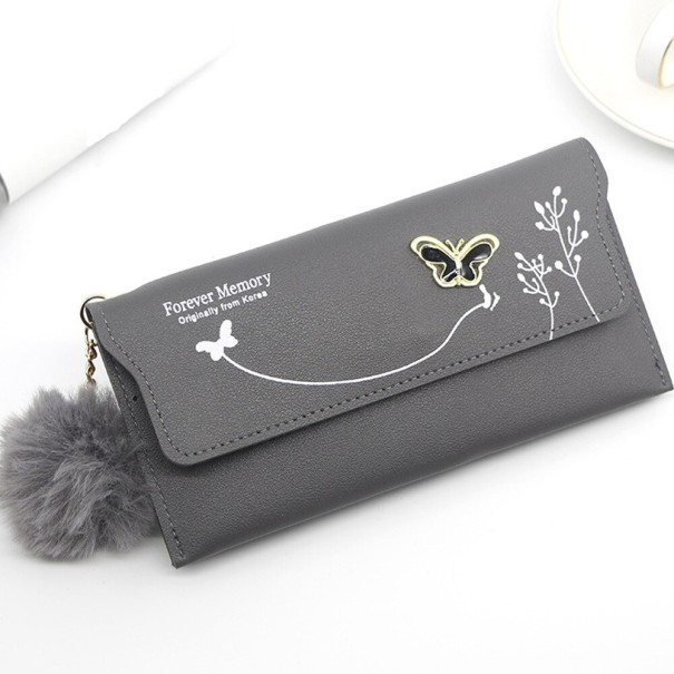Cartera de mujer con mariposa J103 gris