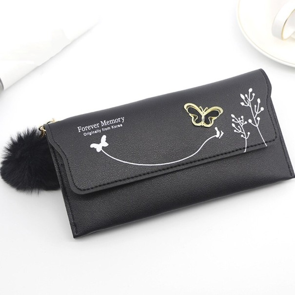 Cartera de mujer con mariposa J103 negro