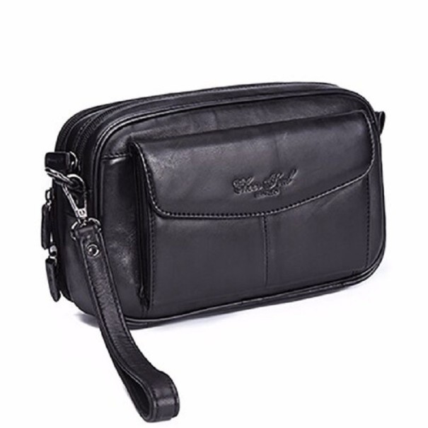 Cartera de piel para hombre grande M465 negro 1