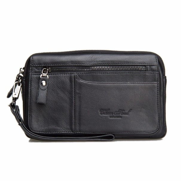 Cartera de piel para hombre grande M465 negro 2