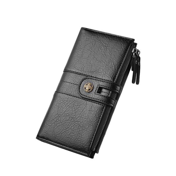 Cartera de piel para hombre grande M543 negro