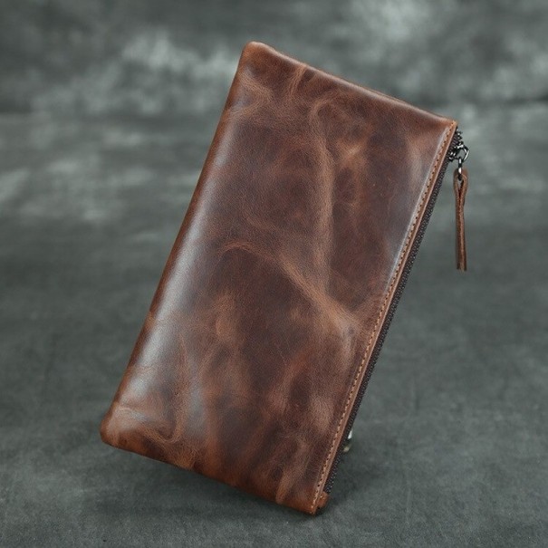 Cartera de piel para hombre grande M606 12